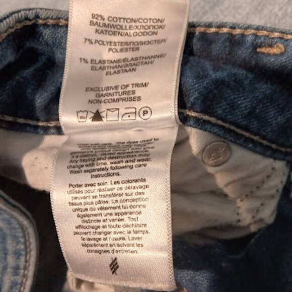 Silver Jeans Co. Women's 28 / 27 Elyse Mid Skinny Jeans Stretch Denim Distressed - Picture 12 of 12